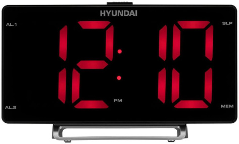 Радиочасы Hyundai H-RCL246 Black/Red - фото в интернет-магазине Арктика