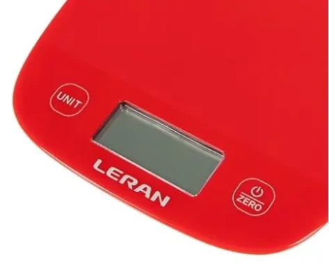 Весы кухонные LERAN EKS SIMPLE LINE RED - фото в интернет-магазине Арктика