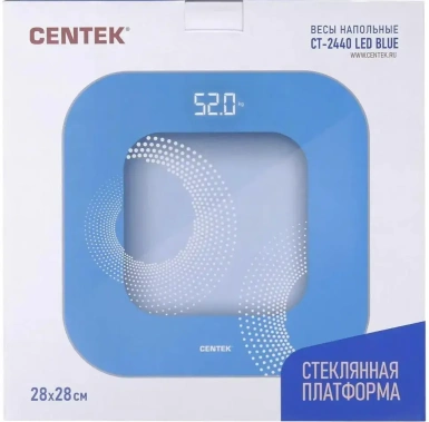 Весы напольные Centek CT-2440 LED BLUE - фото в интернет-магазине Арктика