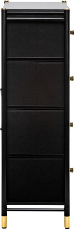 Комод "Хайди" 4 ящика (черный) - Импэкс - фото в интернет-магазине Арктика
