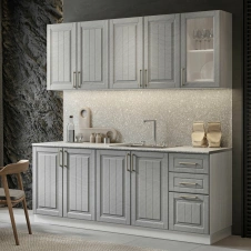 Кухня "Люкс" 2 м (анкор светлый/дюна мистраль/столешница 2000) - Раус - каталог товаров магазина Арктика