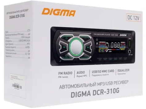 Автомагнитола Digma DCR-310G - фото в интернет-магазине Арктика