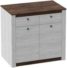 Спальня "Даллас" комод 2 дверн 2 ящ (дуб винтерберг/таксония) - Мебельград - каталог товаров магазина Арктика