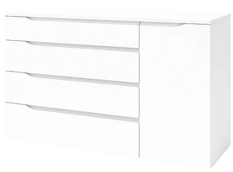 "ПРАГА" Джей комод 1500 мм K0915 белый - Евромебель - фото в интернет-магазине Арктика