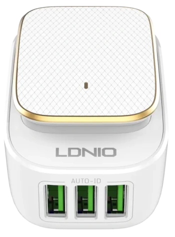 Зарядное устройство сетевое LDNIO A3305 17W USB 3+ Кабель Lightning LD_B4375* - фото в интернет-магазине Арктика