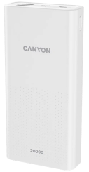 Портативный аккумулятор CANYON PB-2001 (H2CNECPB2001B) (белый) 20000 мАч - каталог товаров магазина Арктика