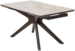 Стол обеденный EDER 160 (GLOSS AMBER JADE SOLID CERAMIC / WALNUT) - М-Сити - каталог товаров магазина Арктика