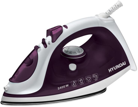 Утюг Hyundai H-SI01961 белый/фиолетовый - фото в интернет-магазине Арктика