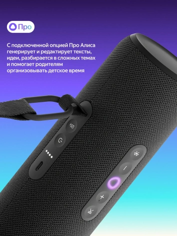 Умная колонка Яндекс Станция Стрит (YNDX-00030BLK) Черная - фото в интернет-магазине Арктика