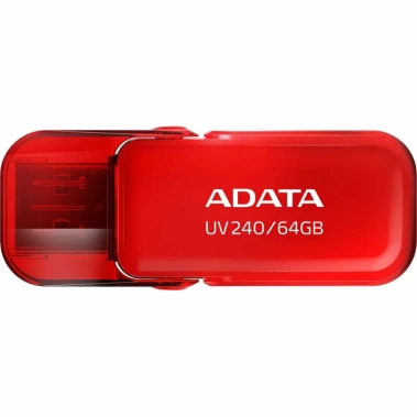 Флеш диск A-Data 64Gb UV240 (AUV240-64G-RRD) (красная) - фото в интернет-магазине Арктика