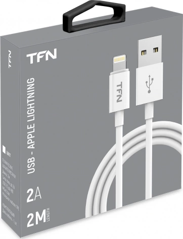 Кабель TFN USB-Lightning 8-pin 2m white (TFN-CLIGUSB2MTPWH) - фото в интернет-магазине Арктика