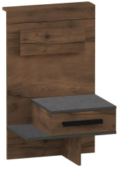 Спальня "Глазго" тумба прикроватная 1 ящ (Таксония/метал бруклин) - Мебельград - каталог товаров магазина Арктика