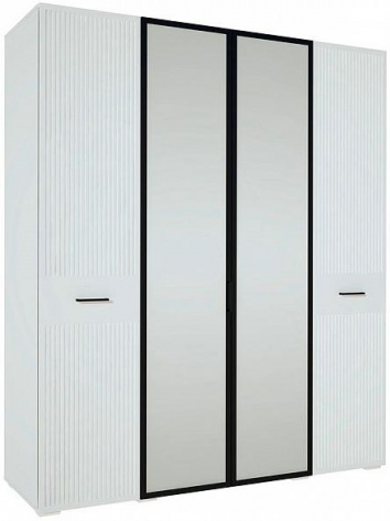 Спальня "Хилтон" (ХТ-183.03) шкаф для одежды 4-х дв (Д1/белый премиум) - Ангстрем - фото в интернет-магазине Арктика