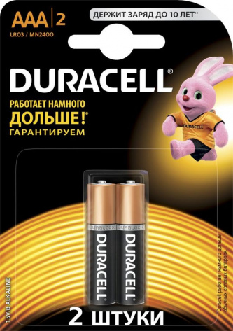 Батарейка Duracell LR03-2BL Basic 2 шт - фото в интернет-магазине Арктика