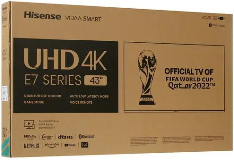 Телевизор Hisense 43E7HQ UHD QLED Smart TV - фото в интернет-магазине Арктика