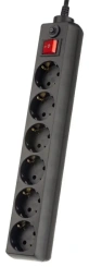 Сетевой фильтр Perfeo Power+ PF_A4670, 1,8м, 6 розеток, черный (PF-PP-6/1,8-B) - каталог товаров магазина Арктика