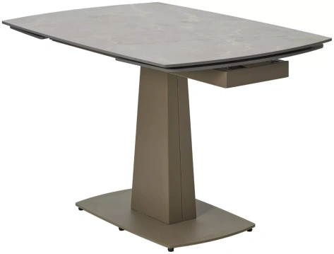 Стол обеденный BALDE 140 (MATT LATTE STONE SOLID CERAMIC/TAUPE) - М-Сити - фото в интернет-магазине Арктика