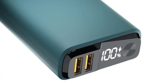 Аккумулятор внешний OLMIO QS-10, 10000mAh, Зеленый - фото в интернет-магазине Арктика