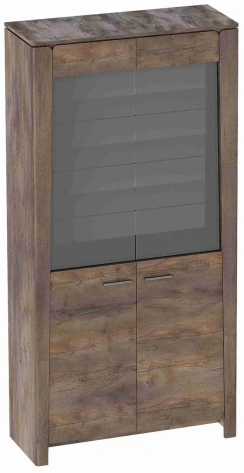 Гостиная "Мальта" шкаф 2 дв витрина (Таксония) - Мебельград - фото в интернет-магазине Арктика