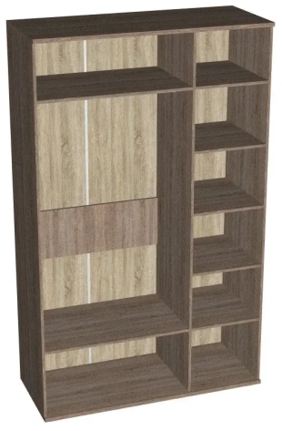 Спальня "Рандеву" S135k шкаф 3-х дверн с 1 зерк (дуб оксид) - Евромебель - фото в интернет-магазине Арктика