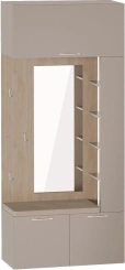 Прихожая "Джерси" вешалка с зеркалом (капучино) - Мебельград - каталог товаров магазина Арктика