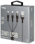 Кабель TFN 3в1 USB/Lightning+Type-C+micro USB 1m Graphite (TFN-CFZ3IN1GR)* - фото в интернет-магазине Арктика