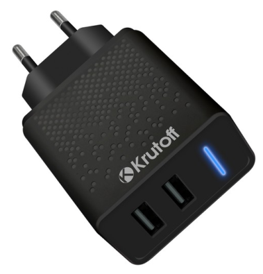 Зарядное устройство для USB Krutoff CH-07 черный (03572) - фото в интернет-магазине Арктика