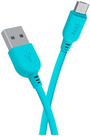 Кабель TFN USB-microUSB 1m blue (TFN-CMIC1MPVCBL) - фото в интернет-магазине Арктика