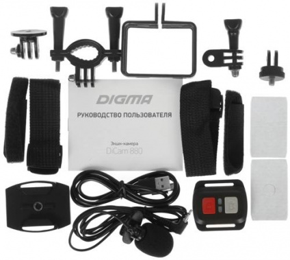 Экшн-камера Digma DiCam 880 Черная DC880 - фото в интернет-магазине Арктика