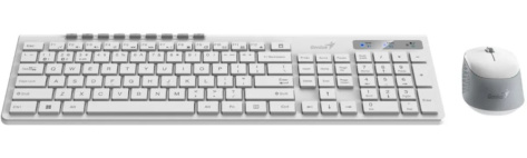 Набор клавиатура + мышь беспроводной BT Genius SMART KM-8230 (белый) USB - фото в интернет-магазине Арктика