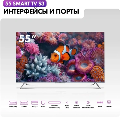 Телевизор Haier 55 Smart TV S3 UHD - фото в интернет-магазине Арктика
