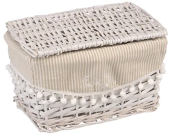 Корзина "Колокольчик" EW-30 S бельевая прямоугольная (30*20*18 см/S) белый  - Магамакс - каталог товаров магазина Арктика