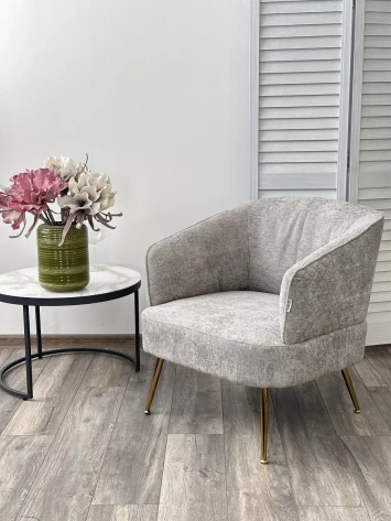 Кресло MUSSELS (3018-03/GOLD) - М-Сити - фото в интернет-магазине Арктика