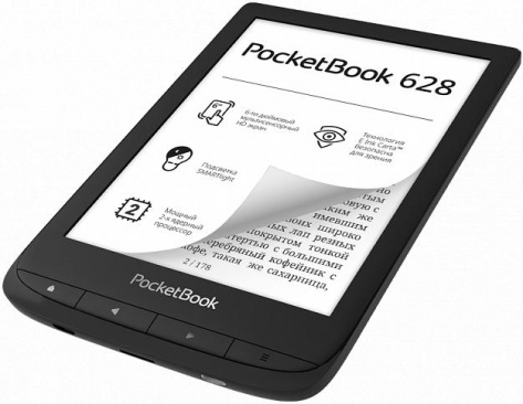 Электронная книга PocketBook 628 Ink Black PB628-P-RU - фото в интернет-магазине Арктика