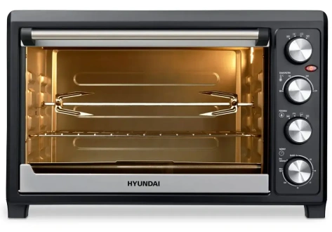 Минипечь Hyundai MIO-HY076 серебристый/черный - фото в интернет-магазине Арктика