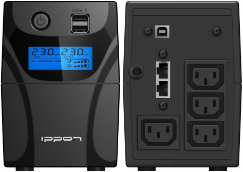 ИБП Ippon Back Power Pro II 600 (черный) - фото в интернет-магазине Арктика