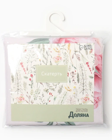 Скатерть Доляна Рeonies flowers 145*180 +/- 3 см, 100% п/э 10343572 - Сима-ленд - фото в интернет-магазине Арктика
