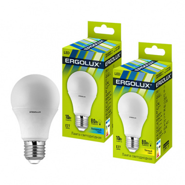 Лампа светодиодная Ergolux LED-A60-10w-E27-3K - фото в интернет-магазине Арктика