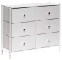 Комод "Нирита/Хайди" 6 ящиков (белый) - Импэкс