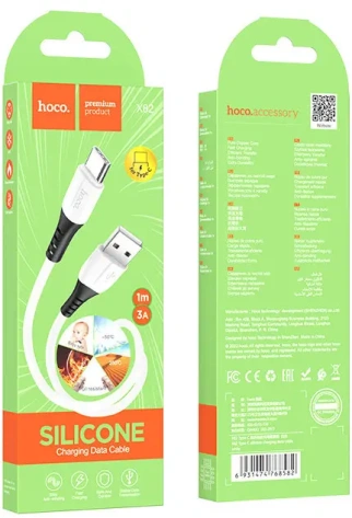 Кабель Hoco X82 Type-C/ 1m/ 3A/ Силикон/ White (HC-68582) - фото в интернет-магазине Арктика