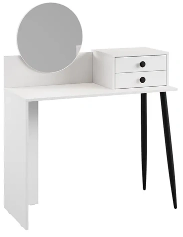 Стол туалетный "Стилтон" тип 1 (Белый/Черный муар) - Три Я - фото в интернет-магазине Арктика