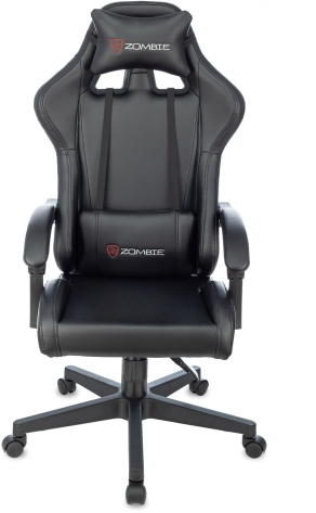 Кресло игровое ZOMBIE GAME Tetra B черный/карбон искуственная кожа - фото в интернет-магазине Арктика