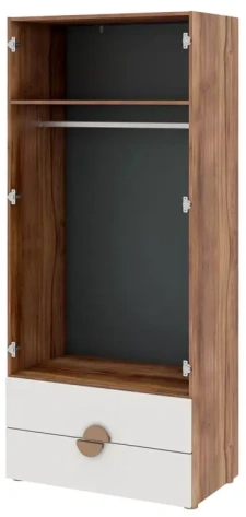 Детская "Тризиль" 476.01 шкаф 2-х дверн. с ящ. (дуб барокко/зеленый камень) - Столлайн - фото в интернет-магазине Арктика