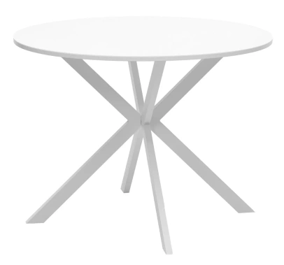 Стол обеденный ВЕГА D100 (Белый, стекло/ белый) - М-Сити - фото в интернет-магазине Арктика