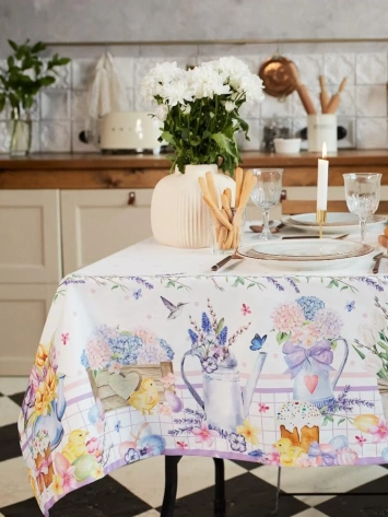 Скатерть "Этель" Цыплята и куличи ПСХ 147*110 см 6261130  - Сима-ленд - фото в интернет-магазине Арктика