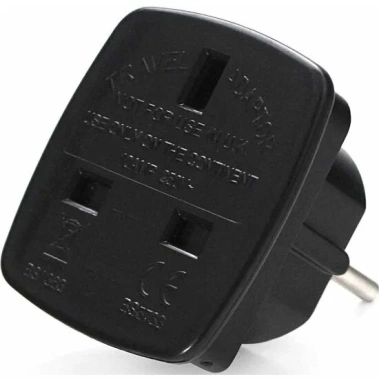 Адаптер-переходник Cablexpert A-AC-UKEU-001B (черный) - фото в интернет-магазине Арктика