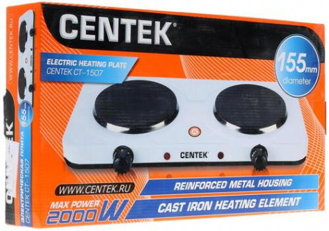 Настольная электроплита Centek CT-1507 белая - фото в интернет-магазине Арктика