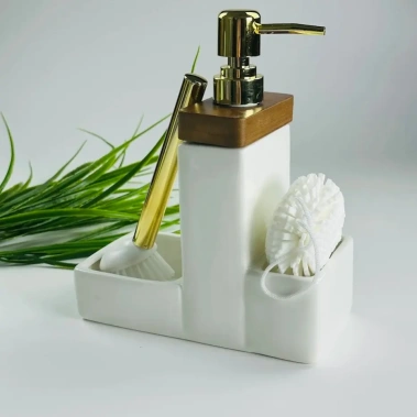 Диспенсер д/моющего средства с губкой 235-035 - Ленарди - фото в интернет-магазине Арктика