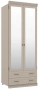 Спальня "Кантри" (КА-200.04) шкаф для одежды (Кашемир серый) - Ангстрем