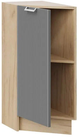 Кухня "Кимберли" шкаф нижний торцевой 30 (К1Н3Т/Ф1В3Т/дуб крафт золотой/титан) - Три Я - фото в интернет-магазине Арктика